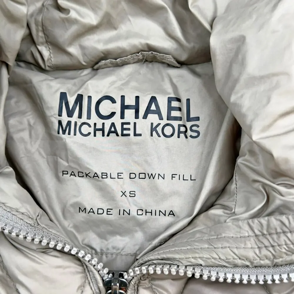 Michael Kors Nissy Packable Jacket  Hooded Down Fill PufferGoose